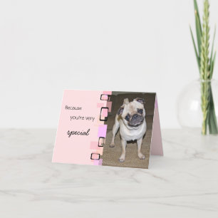 A Very Special Pug Birthday Card