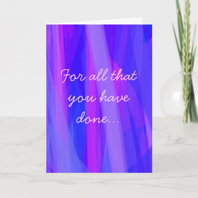 A very special Thank You (Front)