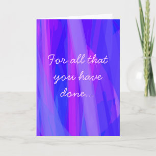 A very special Thank You