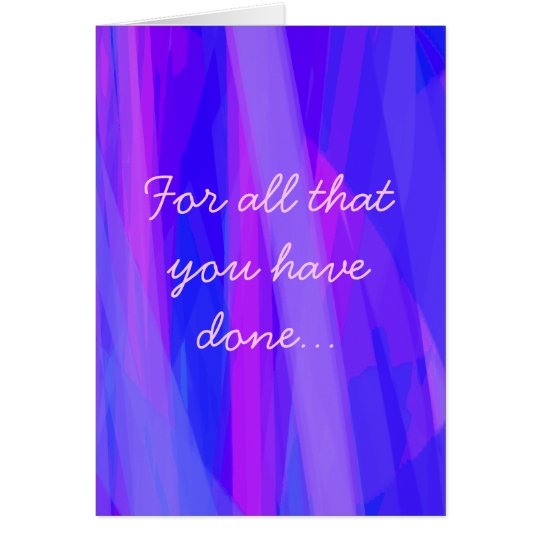 A very special Thank You Card