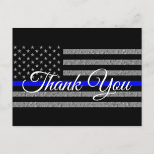 A VERY SPECIAL THANK YOU SUPPORT POLICE POSTCARD