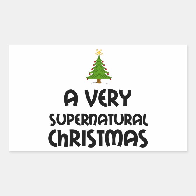 A VERY SUPERNATURAL CHRISTMAS RECTANGULAR STICKER (Front)