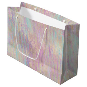 A Very Unicorn Sparkle Glitzy Gold Pink Christmas Large Gift Bag