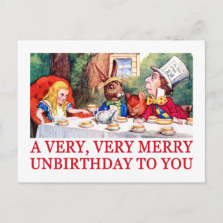 A VERY, VERY MERRY UNBIRTHDAY TO YOU! HOLIDAY POSTCARD