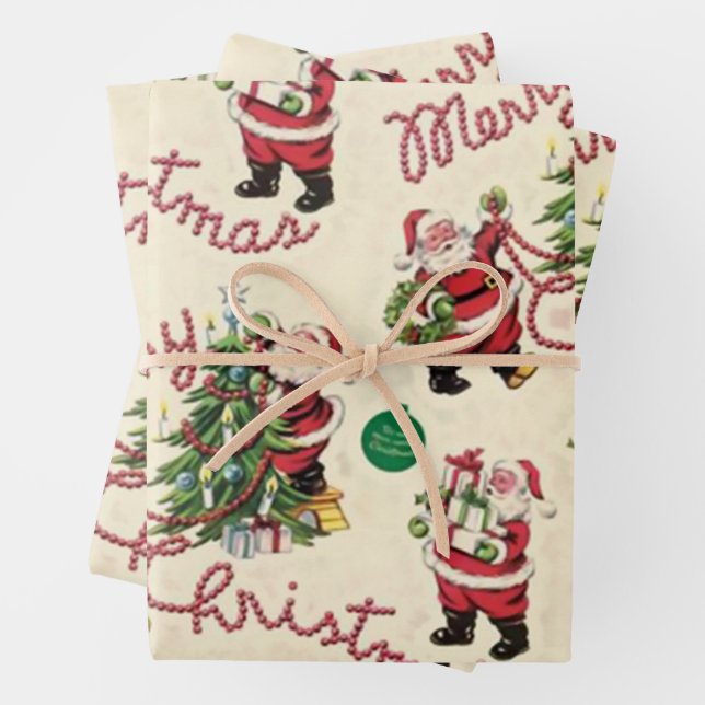 A Very Vintage Christmas  Wrapping Paper Sheet (In situ)