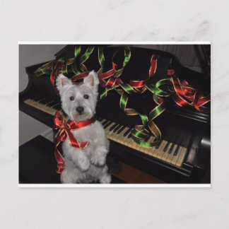 A Very Westie Christmas Holiday Postcard