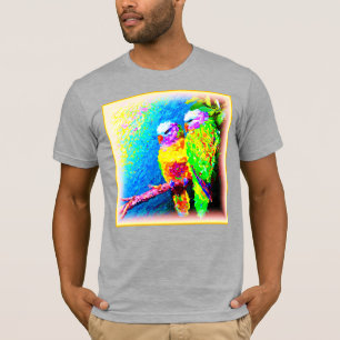A Vibrant and Joyful Rainbow Birds. Buy Now T-Shirt