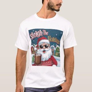 A vibrant and playful Christmas-themed T-shirt