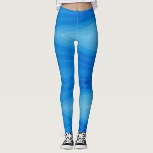 A vibrant blue colour "Ratti_Creative_Arts" Leggings