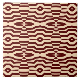 A vibrant brown colour classic pattern tile