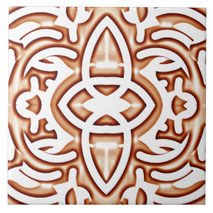 A vibrant brown colour classic trendy design tile