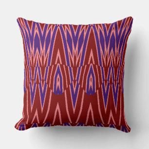 A vibrant colourful classic fabric pattern design cushion
