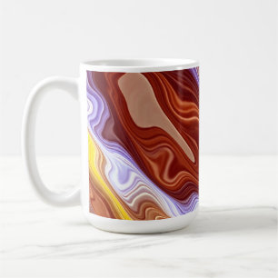 A vibrant colourful classic groorvy pattern coffee mug