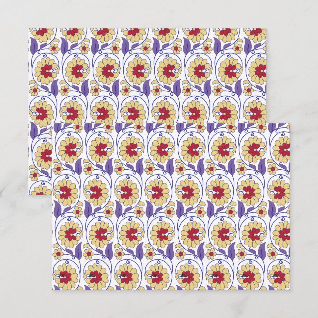 A vibrant design featuring yellow and orange creat thank you card (Front/Back)