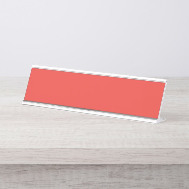 A vibrant display of colour transitions from deep  desk name plate (Front)