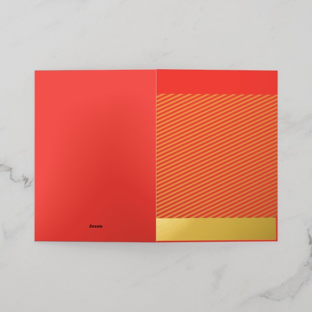 A vibrant display of colour transitions from deep  foil greeting card (Outside Laydown)