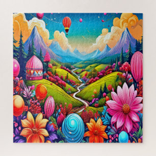 A Vibrant Fantastical Landscape Jigsaw Puzzle