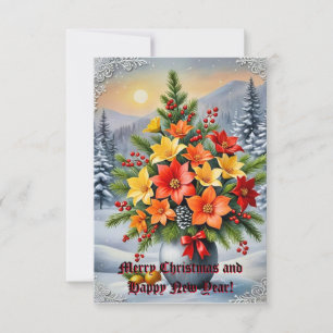 A vibrant flowers arrangement  invitation