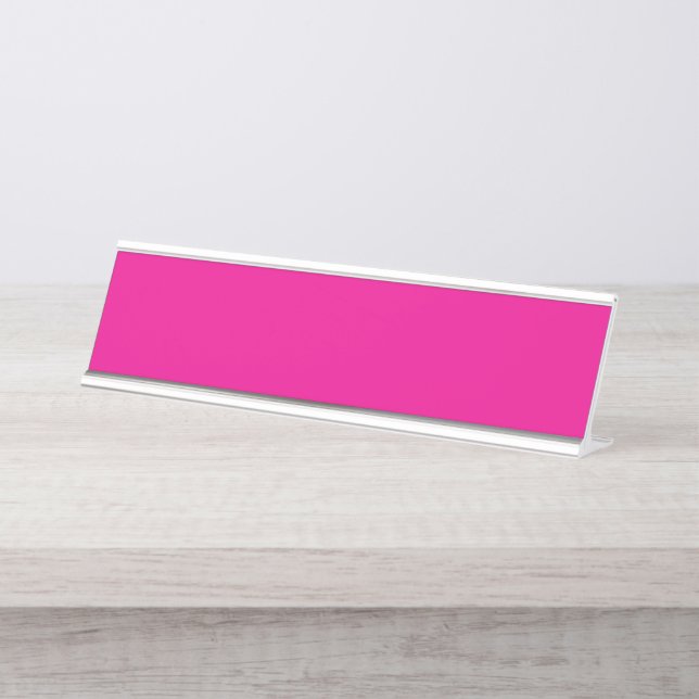 A vibrant gradient of colours transitions seamless desk name plate (Front)
