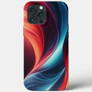 A vibrant gradient wave iPhone 13 pro max case