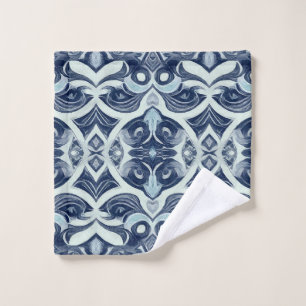 A vibrant grey colour fabric print pattern design  bath towel set