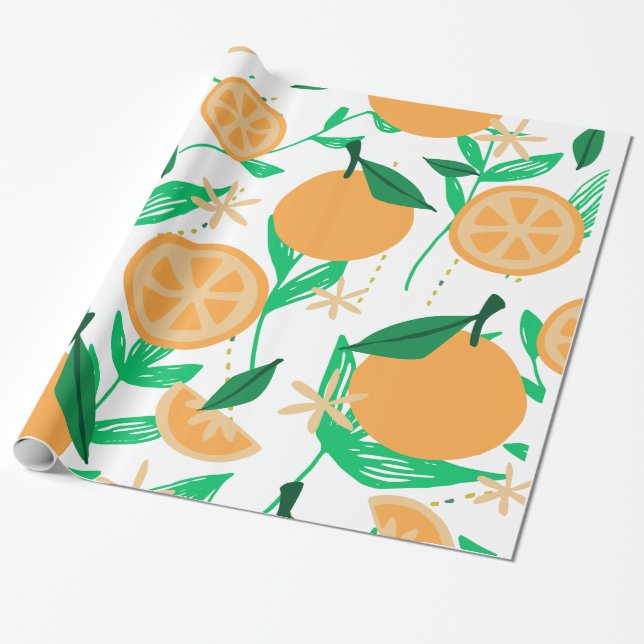 A Vibrant Harmony of Jazz and Orange Wrapping Paper (Unrolled)
