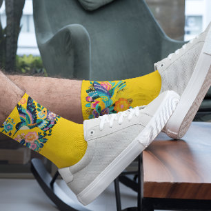 A vibrant hummingbird in flight  socks