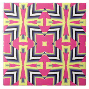 A vibrant multicolor classic geometric pattern  tile