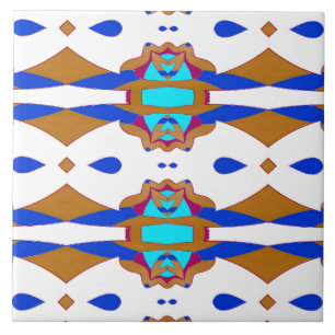 A vibrant multicolor classic pattern ceramic tile
