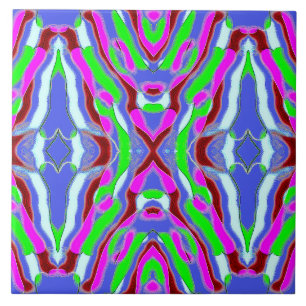 A vibrant multicolor classic pattern ceramic tile