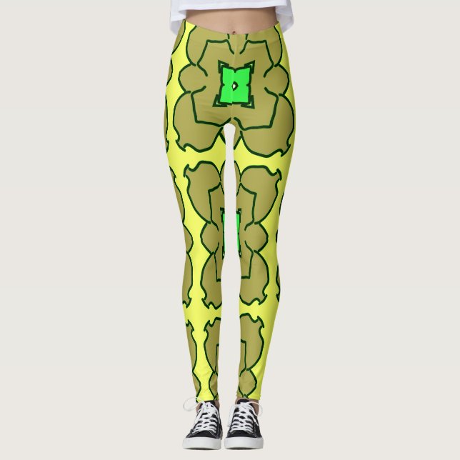A vibrant multicolor classic "Ratti_Creative_Arts" Leggings (Front)