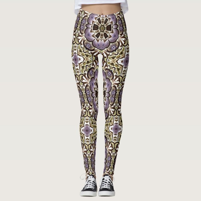 A vibrant multicolor classic "Ratti_Creative_Arts" Leggings (Front)