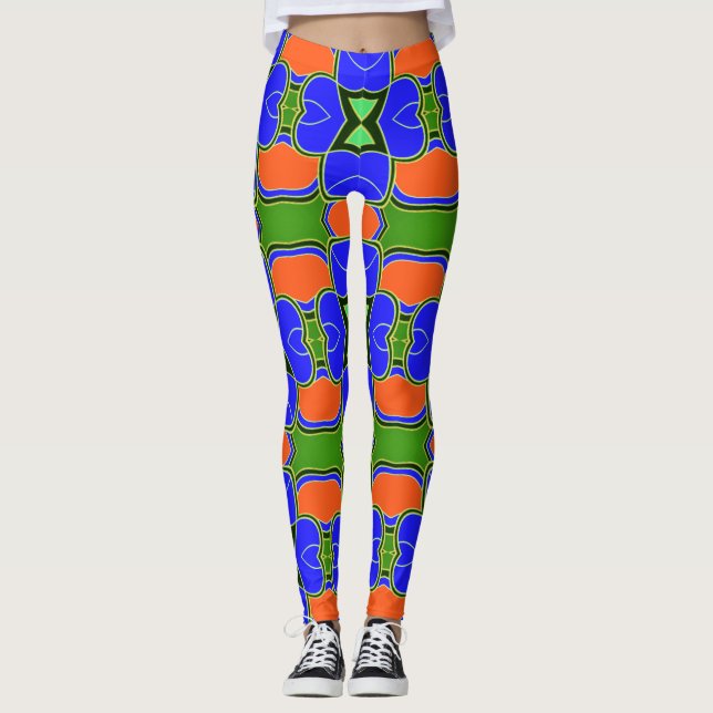 A vibrant multicolor classic "Ratti_Creative_Arts" Leggings (Front)