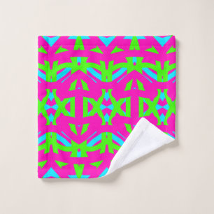A vibrant multicolor fabric pattern design bath towel set