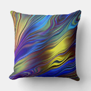 A vibrant multicolor fabric pattern design  throw cushion