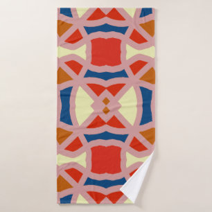 A vibrant multicolor fabric print pattern design b bath towel