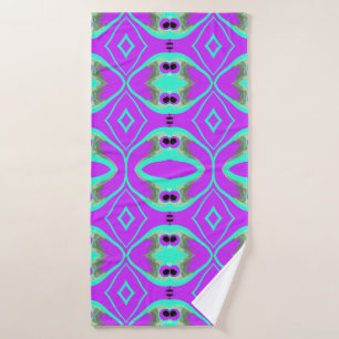 A vibrant multicolor fabric print pattern design b bath towel