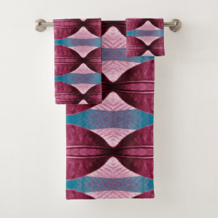 A vibrant multicolor fabric print pattern design b bath towel set