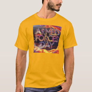A vibrant National Armed fores Men's Basic T-Shirt