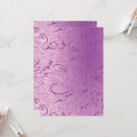 A vibrant purple fabric design featuring intricate