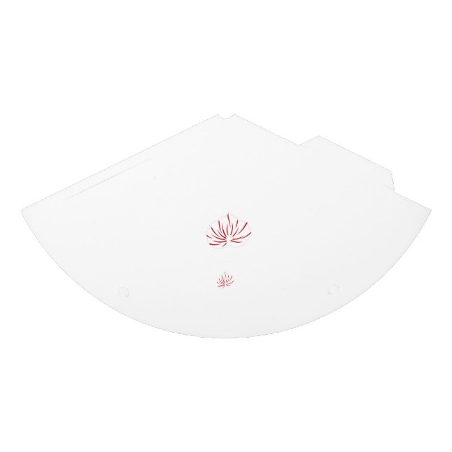 A vibrant red and black floral design featuring in party hat (Front)