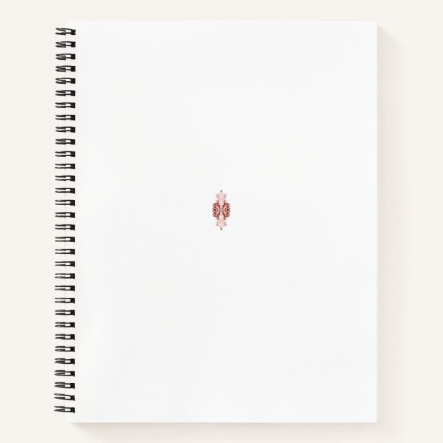 A vibrant red graphic features a creative floral d notebook (Front)