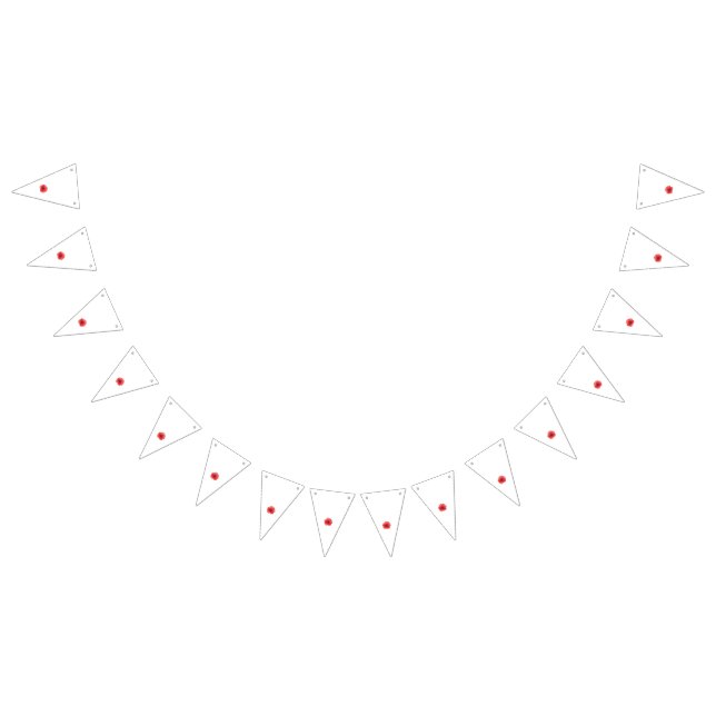 A vibrant red poppy flower with delicate petals an bunting  (All)