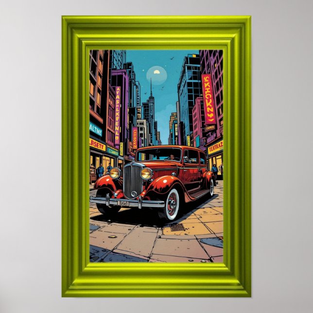 A vibrant retro-style artwork featuring a classic  poster (Front)