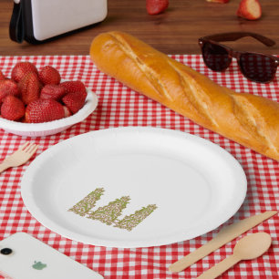 A vibrant, symmetrical floral design featuring int paper plate