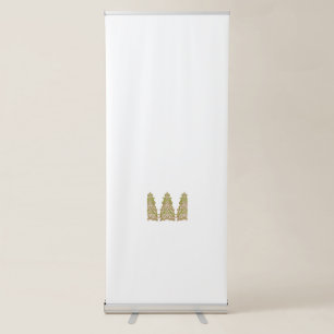 A vibrant, symmetrical floral design featuring int retractable banner