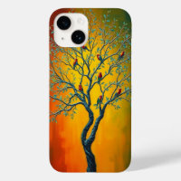 A vibrant tree with numerous branches and colourfu