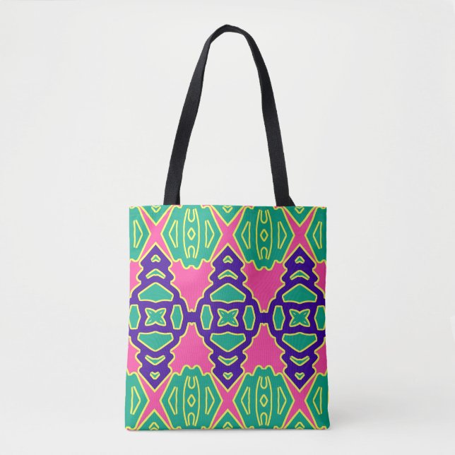 A vibrant trendy multicolor classic pattern   cros tote bag (Front)