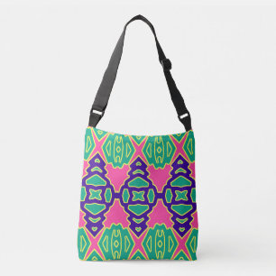 A vibrant trendy multicolor classic pattern   crossbody bag