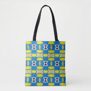 A vibrant trendy multicolor seamless pattern  tote bag